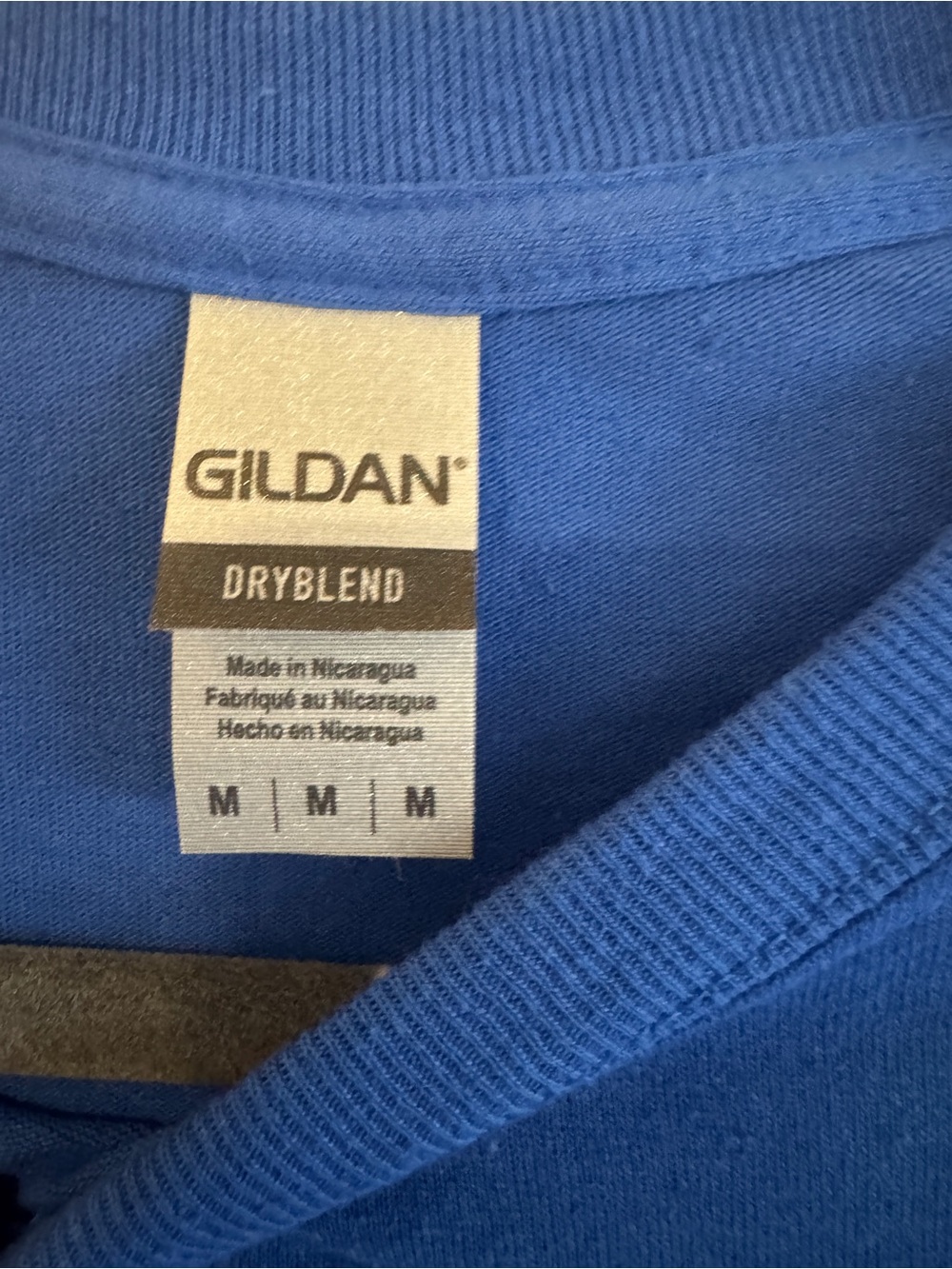 Gildan Royal Blue LOVE Rhinestone Graphic T-Shirt - Short Sleeve Tee, Size M - Picture 2 of 4